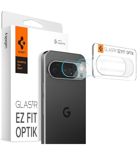 Spigen Glas.tR EZ Fit Screenprotector compatibel met Google Pixel 10, Pixel 10 Pro, Pixel 9, Pixel 9 Pro, 2 stuks, met sjabloon voor installatie, Case friendly, 9H Gehard Glas