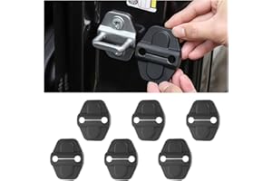 IHOTDER 6 coperture per serratura della portiera dell'auto, colore nero, compatibili con Jeep Wrangler JLU JL 4XE e Gladiator JT Unlimited 2018-2023, accessori per interni auto per decorazioni auto
