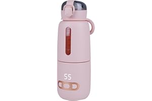 HOAPIN Flaschenwärmer Baby Unterwegs Akku 15000 mAh Flaschenwärmer für Unterwegs Tragbarer Babykostwärmer 90 W mit konstanter Temperatur 37-55 °C, 300 ml Fassungsvermögen (rosa)