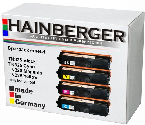 4x Hainberger Toner Set für Brother, kompatibel zu TN 320/ 325/ 328