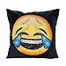 Produktbild Mermaid suquin Kissenbezüge, snug Star wendbar Emoji-Kissen Bezug Wechselhafte Face Kissen Kissenbezug DIY Deko für Sofa Home Decor 40,6 x 40,6 cm (Helpless and crying)