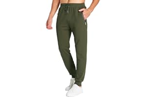 JustSun Pantalon Chandal Hombre Ropa Deportiva con Bolsillo Cremallera