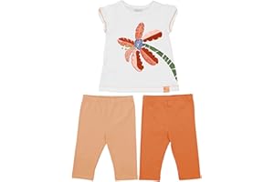 MAYORAL Conjunto Niña – Pack 2 leggins - Camiseta manga corta y Leggins Niña – Conjunto Leggins Niña para el Verano – Sport - Ropa de Regalo – Para niñas de 2 años a 8 años