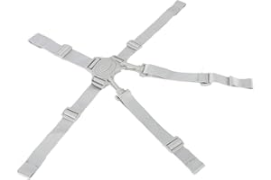 5-punktowe Paski Uprzęży, Wymiana Pasków do Krzesełka dla Dziecka, Regulowany Pas Bezpieczeństwa dla Dziecka do Wózka Krzesełko do Karmienia Wózek Buggy Dzieci Wózek Dziecięcy (Szary guzik 5-punktowy pasek)