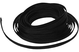 MOCNT 3mm Guaina Cavi PET Guaina Cavo Intrecciata Manicotto Espandibile Guaina Fili Elettrici Gestione dei Cavi Flessibile Ordinato Protettivo Tubo Guaina Isolante 10 Metri