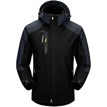 Outdoor Ventures Giacca Impermeabile Da Uomo, Maglione Impermeabile Con Cappuccio, Giacca Riflettente Leggera, Giacca A Vento Traspirante Softshell Per Escursioni, Corsa All'aperto, Blu Acceso, S