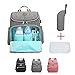 Produktbild Windel Rucksack Three Musketeer Mamabeutel Wickeltasche, Multifunktionale Wasserdichte Wickeltasche, Große Kapazität Baby Reiserucksack, Babyflasche Rucksack, Kinderwagen Rucksack