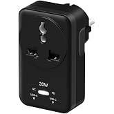 G&uuml;ncel&Ccedil;arşı Hızlı Şarj &Ouml;zellikli, Akım Korumalı 20W PD Hızlı Şarjlı Universal Priz D&ouml;n&uuml;şt&uuml;r&uuml;c&uuml;, 2500W Akım Korumalı, USB-C ve