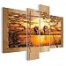 Produktbild Bilder 120 x 90 cm - Afrika Bild - Vlies Leinwand - Kunstdrucke -Wandbild - XXL Format – mehrere Farben und Größen im Shop - Fertig zum Aufhängen – Orang Braun !!! 100% MADE IN GERMANY !!! - Savanne – Elefant 0006461a