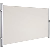 SONGMICS Seitenmarkise, ausziehbar, 1,6 x 3,5 m (H x L), für Balkon, Terrasse und Garten, mit Bodenhalterung…