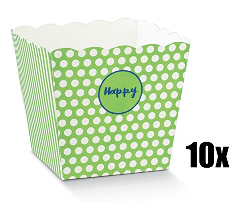 Scotton 10 PZ Vaso 15x15x18 cm portadolci porta dolci caramelle HAPPY VERDE FEST