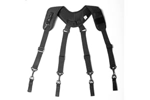 SOUIWUZI Bretelles à la Courroie d'outils Réglable Elastic Elastique Travail Heavy Duty Type Sangles pour Hommes Noir, Outils à Main