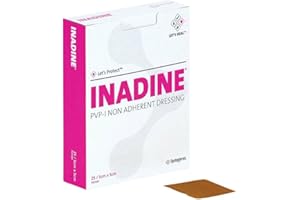 ARIAN MEDICAL Pack of 10 Inadine Non-Adherent Dressing for wound care 5cm x 5cm