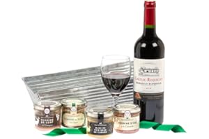 DUCS DE GASCOGNE - Panier Gourmand "Secret du Terroir" - Comprend 5 produits dont un bloc de foie gras et un vin - Spécial Cadeau (919122)