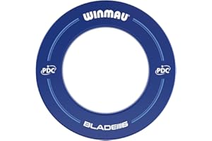 WINMAU Blade 6 PDC Design Dart Board Surround Ring - Available in Grey, Black, Red and Blue - Durable Backboard Wall Protector for Dartboards - Professional Darts Accessories