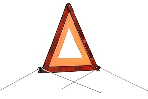 NOTLOK SAFETY WORK notlok Triangolo di Segnalazione di Sicurezza per Auto, Certificato ECE R27 Unione Europea, per la Protezione di incidenti e Punti pericolosi, Riflettente, Triangolo Pieghevole, Supporto