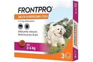 FRONTPRO Flea and Tick Tablets for Dog (2-4 kg) - 3X 11 3mg