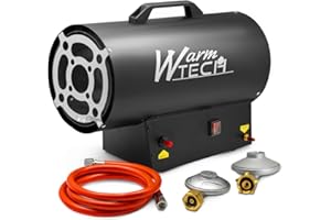 WARM TECH Canon à chaleur au gaz 30 KW avec tuyau et détendeur