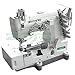 Produktbild Industrie COVERlock Tshirt Nähmaschine ZOJE - mit Bandeinfasser - KOMPLETT (mit Tisch & Gestell) NEU!
