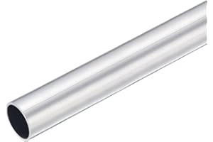 QUARKZMAN Tubo Tondo in Alluminio 6063, Tubo Rotondo in Alluminio OD 25mm, ID 22mm, Lunghezza 400mm, Dritto Alluminio Tubo per Progetti Industriali Fai-Da-Te