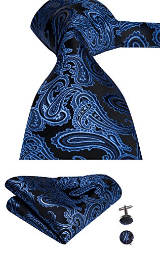 Hi-Tie - Corbata - para hombre, azul/negro, talla única