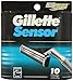 Gillette Sensor Cartridges 10 Refill Blades