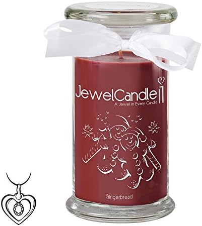Jewelcandle Scented Candle Gingerbread With A Silver Jewellery Surprise Pendant