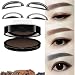 HENGSONG Eyebrow Stamp Powder Perfect Eyebrow Power Seal Nature Eye Brow Powder Cosmetic Kit (Dark brown)