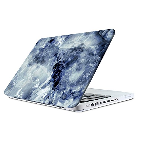 KONKY Macbook Pro 15 A1707 Hülle (2016 freigegeben), Schützende Soft-Touch HartschaleTasche Schutzhülle Snap Case für Neueste 2016 Apple MacBook Pro 15 „Zoll mit Touch Bar und Touch-ID, Marmor Dunkelblau - 5
