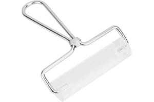 Hztyyier Rodillo acrílico Transparente, Rodillo de Arcilla Antiadherente con Mango de Acero para Manualidades