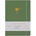 Yop & Tom A5 Dot Grid Journal - Dandelion - With Hardback Vegan Leather Cover and Extra Thick (160 GSM) Paper - Sage Green