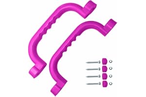 OTITU Agarraderas para Áreas De Juegos Conjunto De Agarraderas 2 Piezas - Rejas De Escalada Agarraderas Área De Juegos para Niños Antideslizantes Casas sobre Pilotes Casas De Juegos Morado