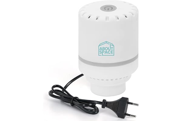 ABOUT SPACE Polypropylene Electric Vacuum Pump For Vacuum Bags,Lightweight Travel Vaccinepump For Packing Ziplock Vaccine Sealer Bags,240 V,Portable Air Pump For Space Saver Compression Bags,White