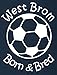 Hat-Trick Designs West Bromwich Albion Football Baby/Kids/Childrens Hoodie Sweatshirt-7-8Yrs-Navy Blue-Born & Bred-Unisex Gift