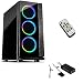 Produktbild W-III RGB Gaming Tower PC ATX Gehäuse Tempered Glass 3x RGB LED Lüfter mit Fernbedienung ohne Netzteil