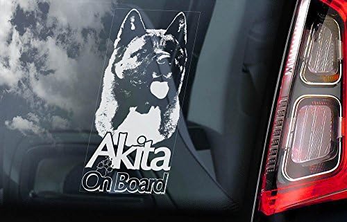 American Akita - Car Window Sticker - Dog Sign - External Printed - V05