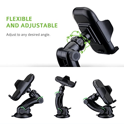 Soporte M  vil Coche  Pictek Soporte y Montaje M  vil Universal  Rotaci  n de 360 Grados  Soporte Fuerte   Brazo Ajustable para Parabrisas y Salpicadero con Ventosa  para iPhone X 8 Samsung Galaxy S9  S9 Plus y Otros