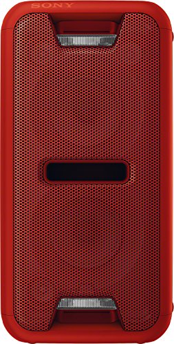 Sony GTK-XB7 leistungsstarkes One Box Party Soundsystem (470 Watt Ausgangsleistung, Extra Bass, Bluetooth, NFC, Licht- und DJ-Effekte) rot