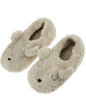 Damen Süße Winter Baumwolle Pantoffeln Plüsch Wärme Weiche Hausschuhe Kuschelige Home Rutschfeste Slippers mit...