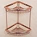 Produktbild Qianmo- Bad Regal Voller Gold-Kupfer-Stativ Eckablage Doppel - Rose Gold (Post) Sektor Dreieck Korb