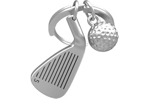 O META[L]MORPHOSE METALMORPHOSE - Porte-clés Métal 3D - Club et balle de golf - Cadeau Jeux Olympiques Pour Golfeur - MTM929-01