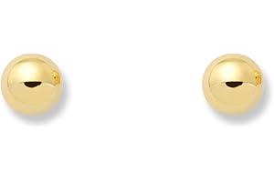 Monde Petit T1757P - Pendientes de bebe/niña oro 18 kts. media bola lisa 5 mm. - Scatola Regalo - Certificato di garanzia