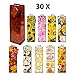 Produktbild 30 Stück Geschenktüte Flaschentüte Blumen 33x10x9cm