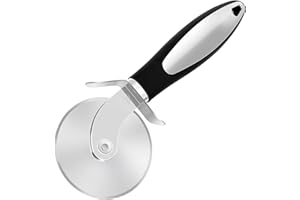 CUESVAP Pizzaschneider aus Edelstahl - Professioneller 8,3 Pizzaroller - Pizzaschneider mit Rutschfestem Griff für Pizza, Teig und mehr