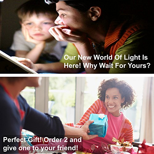 LED Stirnlampe mit Rotlicht – Sehr hell, leicht und bequem, leicht zu benutzen – LED Kopflampe Perfekt fürs Joggen, Gehen, Campen, Lesen Laufen, für Kinder und mehr, Batterien inbegriffen - 7