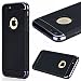 Produktbild GrandEver iPhone 6 Plus/iPhone 6S Plus Weiche Silikon Hülle Durchsichtige Rückschale TPU Bumper Transparent Schutzhülle Klar Handytasche mit Muster Anti-Kratzer Stoßdämpfung Ultra Slim Rückseite Silicon Backcover Soft Case Protective Cover Ultradünnen Premium Handyhülle - Blau und Schwarz