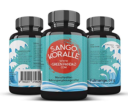 Preisvergleich Produktbild ABVERKAUF - SANGO KORALLE Kapseln I Natürliche Quelle für Magnesium und Kalzium (2:1) Hochdosiert I Sango Meereskoralle Pulver in Veganen Kapseln I Ohne Zusatzstoffe I 500mg Sango Koralle Pulver