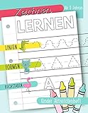 Zeichnen lernen: Linien Formen Buchstaben: Kinder Aktivitätenheft: Ab 3 Jahren: Ein Aktivitätenheft für Kleinkinder, Vorschulkinder & Kindergarten Buben und Mädchen by June & Lucy Kids