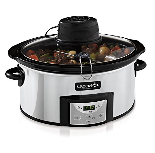 Crock-Pot AutoStir CSC012X - Olla de cocción lenta digital de 5.7 L