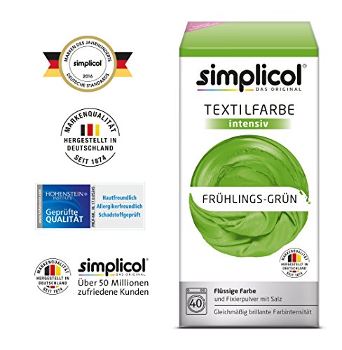 Simplicol Textilfarbe intensiv all in 1 -Flüssige Rezeptur „Frühlings-Grün“ Neu! - 4